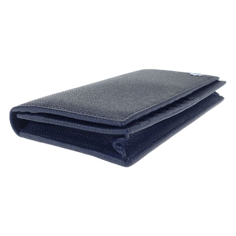 Bvlgari MAN 283811 Bifold Wallet Calf Navy Men's Iseya