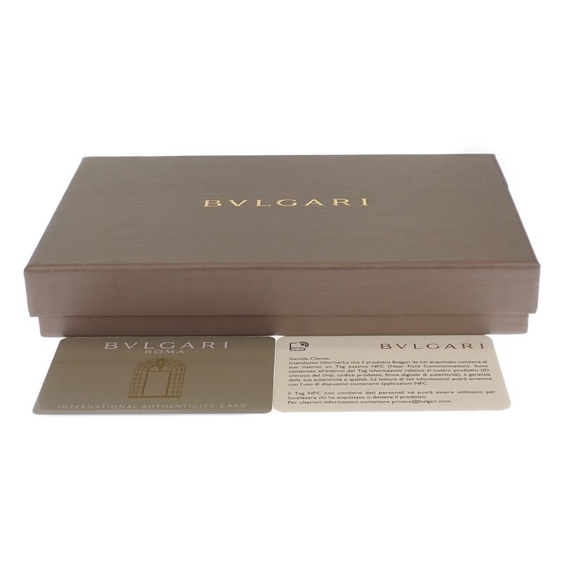 Bvlgari MAN 283811 Bifold Wallet Calf Navy Men's Iseya