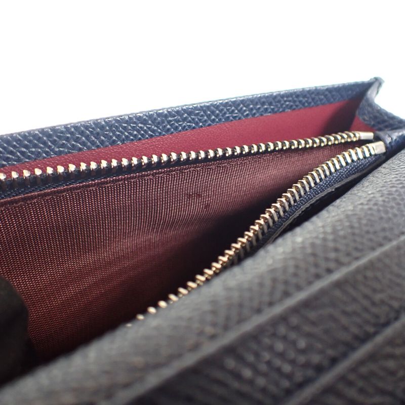 Bvlgari MAN 283811 Bifold Wallet Calf Navy Men's Iseya