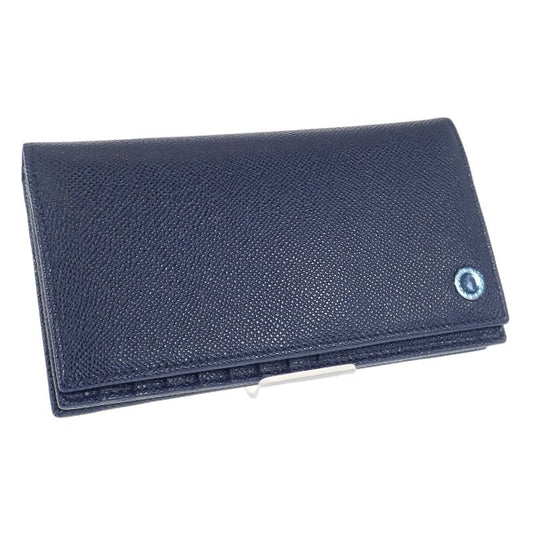 Bvlgari MAN 283811 Bifold Wallet Calf Navy Men's Iseya