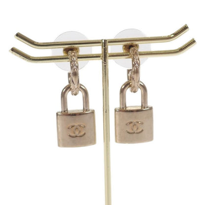 Chanel Cadenna Padlock Ab5936 Earrings Metal Gold Ladies [AB Rank]