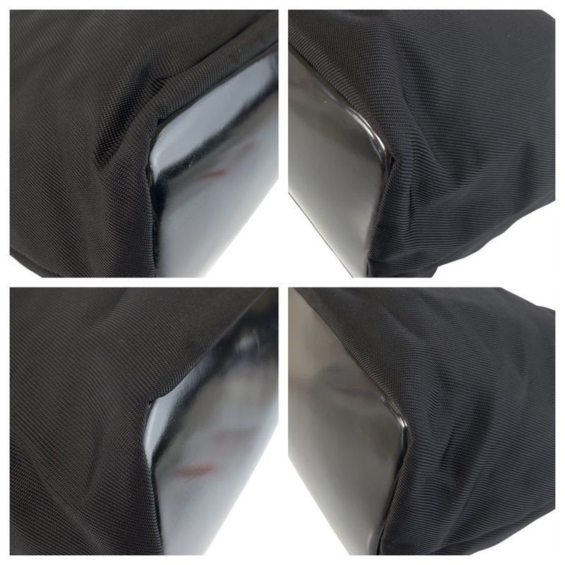 Gucci Bamboo Black Silver Hardware Nylon 000 2214 0531 Shoulder Bag Women 505810