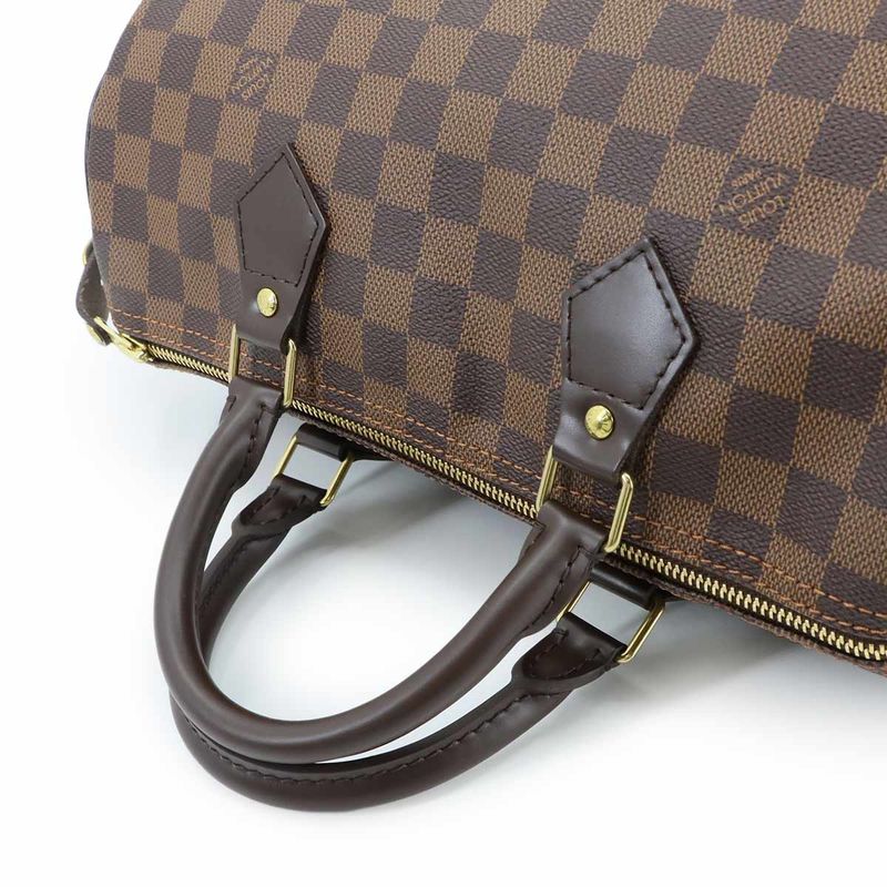 Louis Vuitton Damier Speedy 30 Hand Bag Ebène Brown N41531 Gold Hardware Speedy