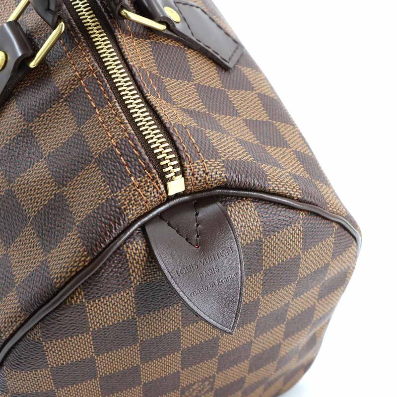 Louis Vuitton Damier Speedy 30 Hand Bag Ebène Brown N41531 Gold Hardware Speedy