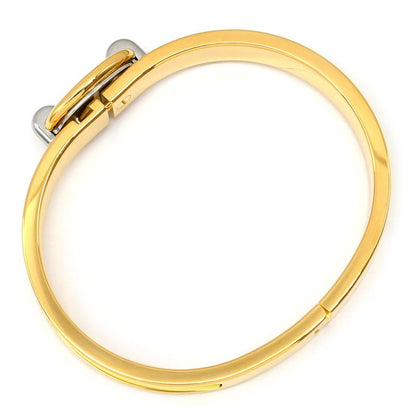 Hermes Bangle Mini Click PM Chaine D'ancre GP Metal Enamel Yellow X Gold