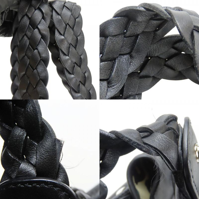 Gucci Tote Bag Guccissima 162900 Horsebit Striped Leather Black Shoulder Usual