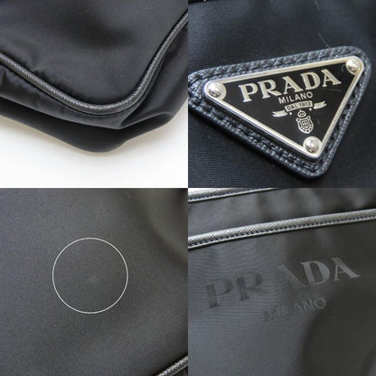 Prada Shoulder Bag 2vh797 Nylon Saffiano Leather NERO Black Crossbody Triangle