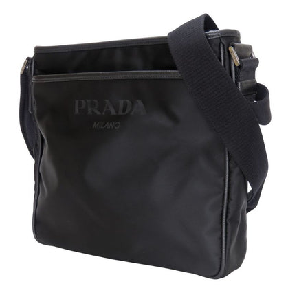 Prada Shoulder Bag 2vh797 Nylon Saffiano Leather NERO Black Crossbody Triangle
