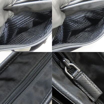 Prada Shoulder Bag 2vh797 Nylon Saffiano Leather NERO Black Crossbody Triangle