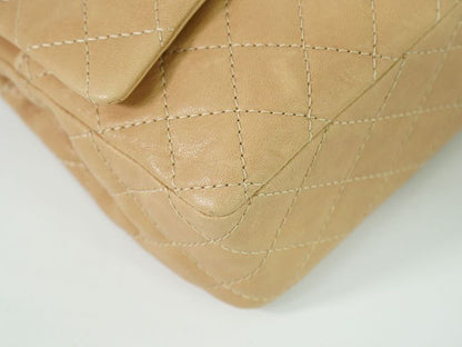 Authentic Chanel Coco Mark Matelasse Double Flap Chain Shoulder Bag Leather