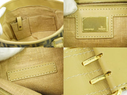 Authentic Fendi Zucca Bucket Tote Handbag Canvas Brown 8bh091 Zucca Bag