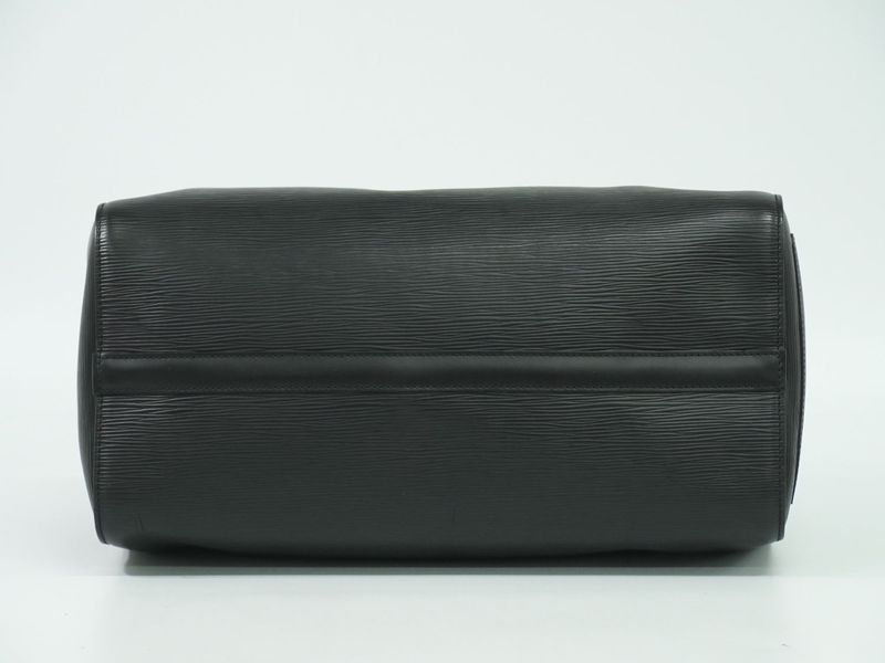 Authentic Louis Vuitton LV Speedy 35 Epi Leather Handbag Mini Boston Bag Noir