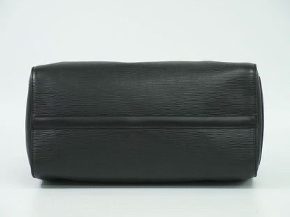 Authentic Louis Vuitton LV Speedy 35 Epi Leather Handbag Mini Boston Bag Noir