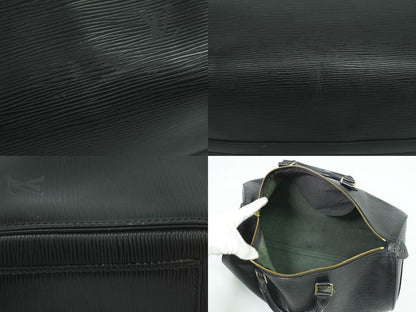 Authentic Louis Vuitton LV Speedy 35 Epi Leather Handbag Mini Boston Bag Noir