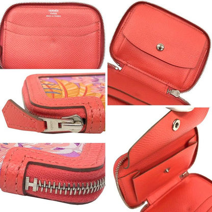 Hermes Coin Case Coin Purse Foldable Wallet Soicourt Flamingo Party Rose