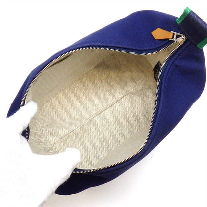 Hermes Bath Pouch/handbag Brid A Black PM Marine Cotton Silver Hardware