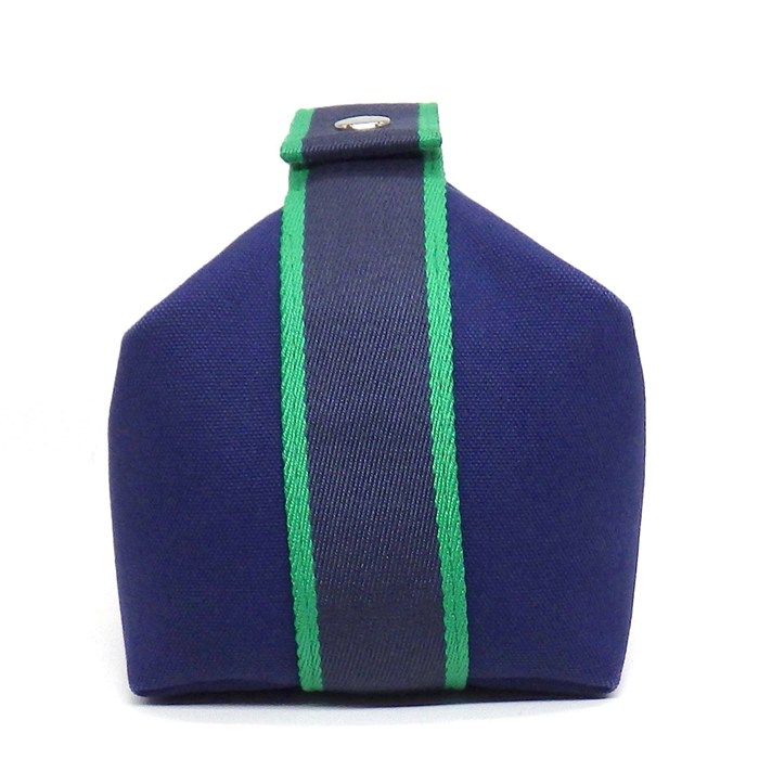 Hermes Bath Pouch/handbag Brid A Black PM Marine Cotton Silver Hardware