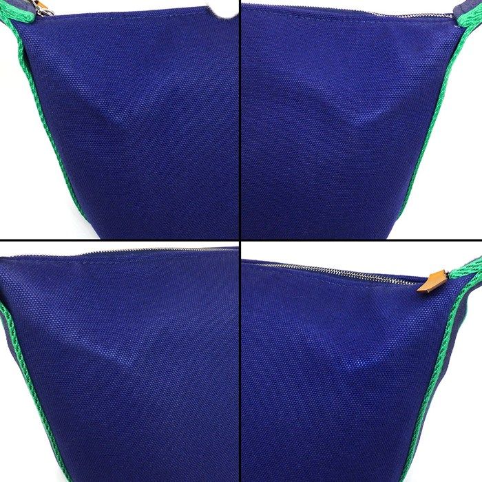 Hermes Bath Pouch/handbag Brid A Black PM Marine Cotton Silver Hardware
