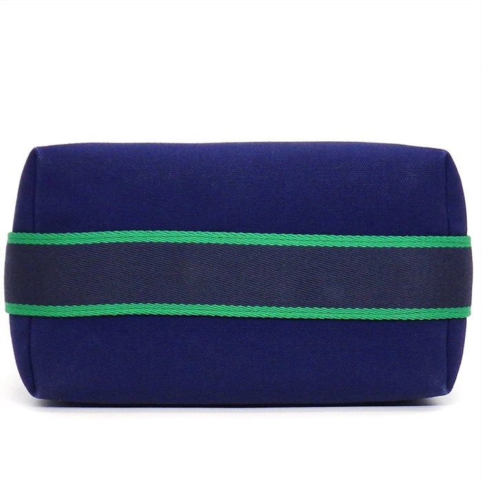 Hermes Bath Pouch/handbag Brid A Black PM Marine Cotton Silver Hardware