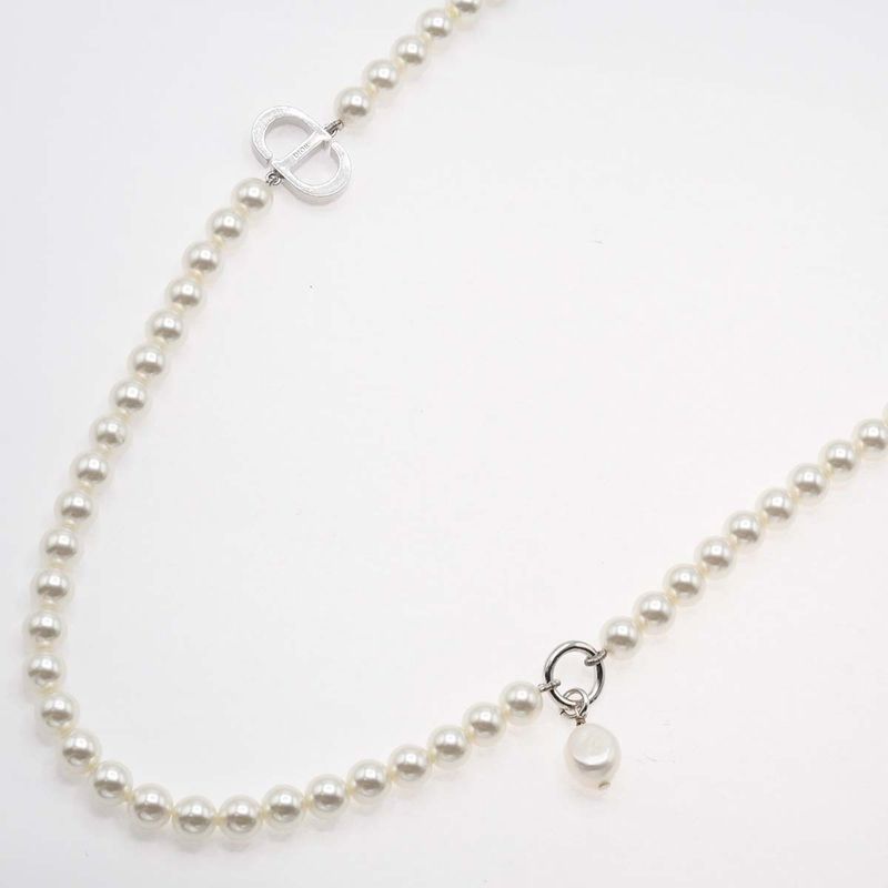Christian DIOR Long Necklace 30 Montaigne Faux Pearl Accessories With Box H19577