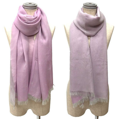 Hermes Margiela Period Shawl Purple Bi-color H Logo Silk Aq12139
