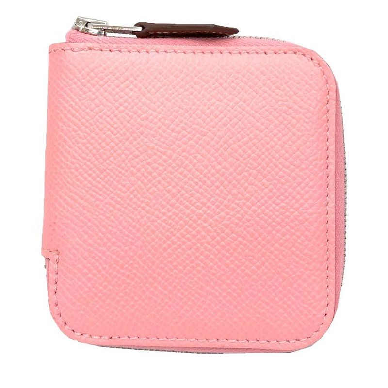 Hermes Azap Compact Mini Silk Quinn Pink Brides DE GALA A POIS Dot Pattern Coin
