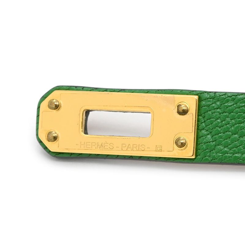 Hermes Bracelet Kerry Dubre Tour Leather Metal Shamkira Bamboo and Gold T2 Gold