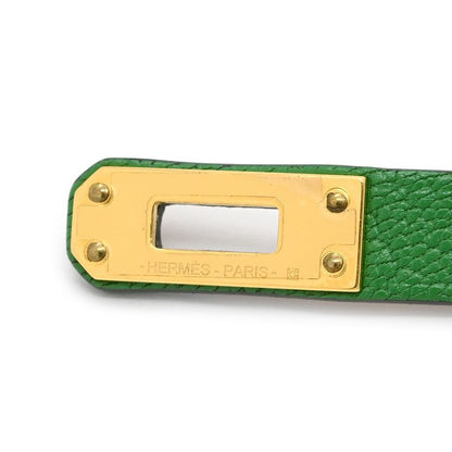 Hermes Bracelet Kerry Dubre Tour Leather Metal Shamkira Bamboo and Gold T2 Gold