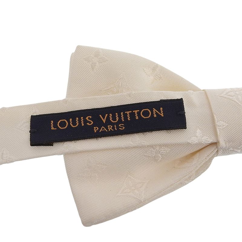Boxed Super Louis Vuitton M77098 Noupapillon Jacquard 100% Silk Monogram Bow