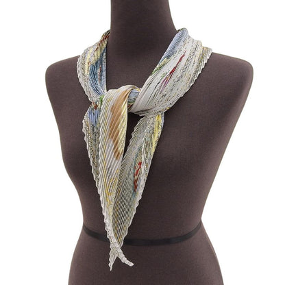 Boxed Super Hermes Rare Item Mont Sainct Michel Mont Saint Michel Pleated Scarf
