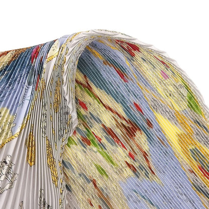 Boxed Super Hermes Rare Item Mont Sainct Michel Mont Saint Michel Pleated Scarf