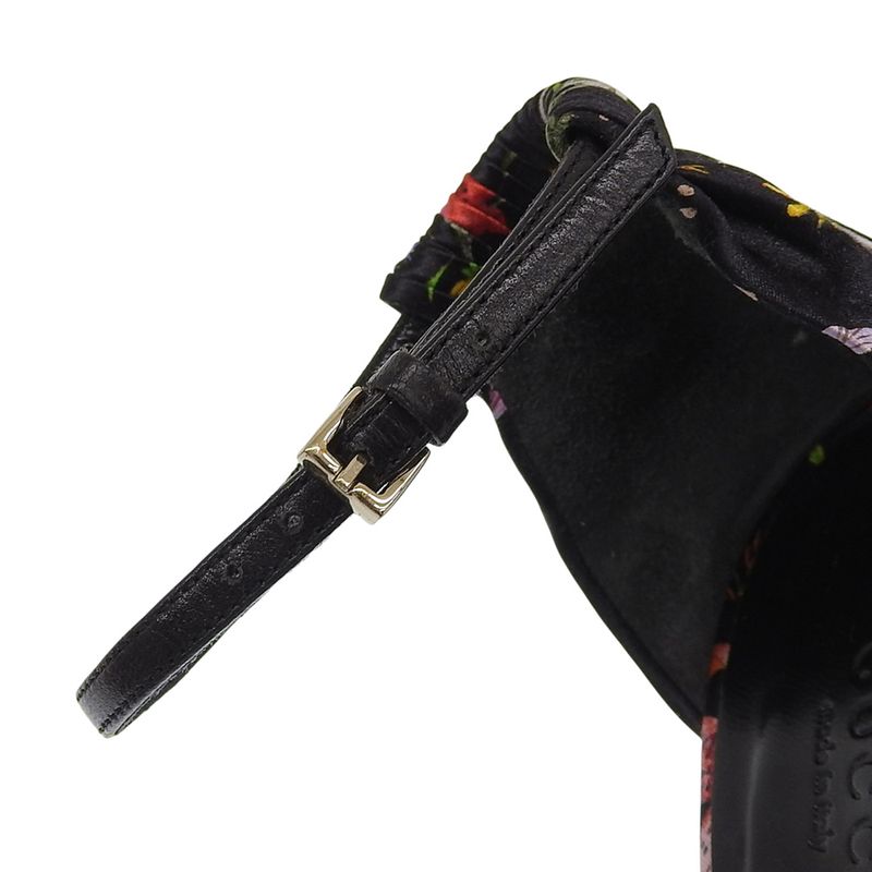 Gucci Vintage Flora Silk Satin Heeled Sandals 36.5 23-23.5cm (9.25in) 2025 Item