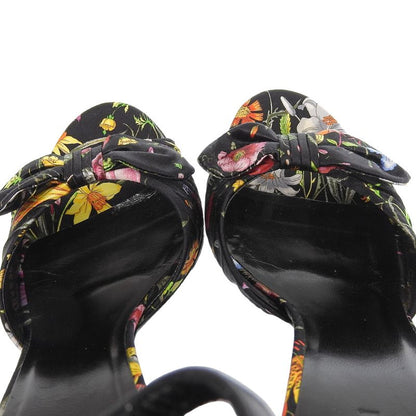 Gucci Vintage Flora Silk Satin Heeled Sandals 36.5 23-23.5cm (9.25in) 2025 Item