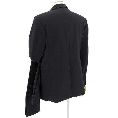 Prada Black Tag A8050 Polyester Satin Tailored Jacket Slacks Setup Suit 48