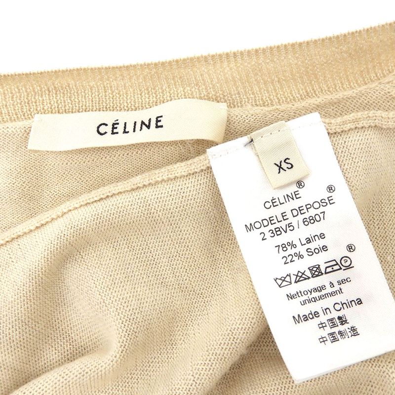 Celine Phoebe Period 23bv5 Silk Wool Icon Buckles Up Knit Cut And Sewn XS Mode