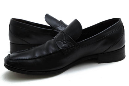 Gucci Coin Loafers Penny Loafers Shoes Men Leather Genuine Black 170311 GG