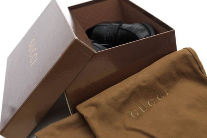 Gucci Coin Loafers Penny Loafers Shoes Men Leather Genuine Black 170311 GG