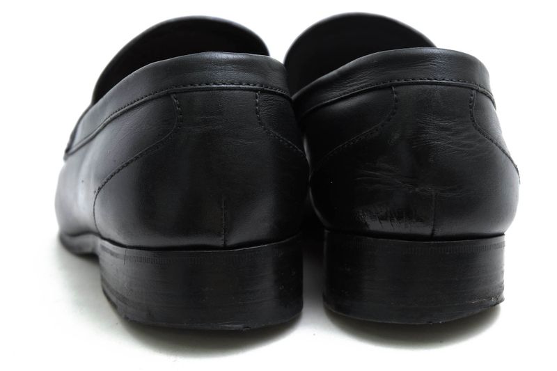 Gucci Coin Loafers Penny Loafers Shoes Men Leather Genuine Black 170311 GG