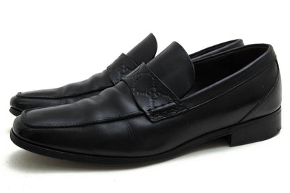 Gucci Coin Loafers Penny Loafers Shoes Men Leather Genuine Black 170311 GG