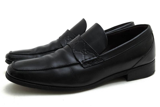 Gucci Coin Loafers Penny Loafers Shoes Men Leather Genuine Black 170311 GG