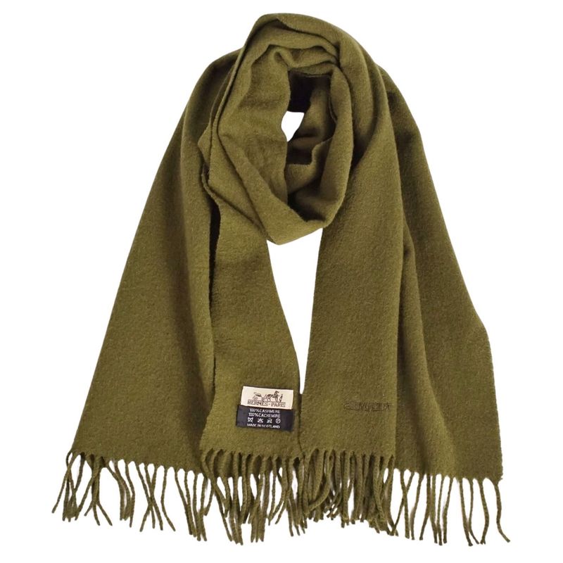 Hermes Scarf Shawl Fringe 100% Cashmere Me