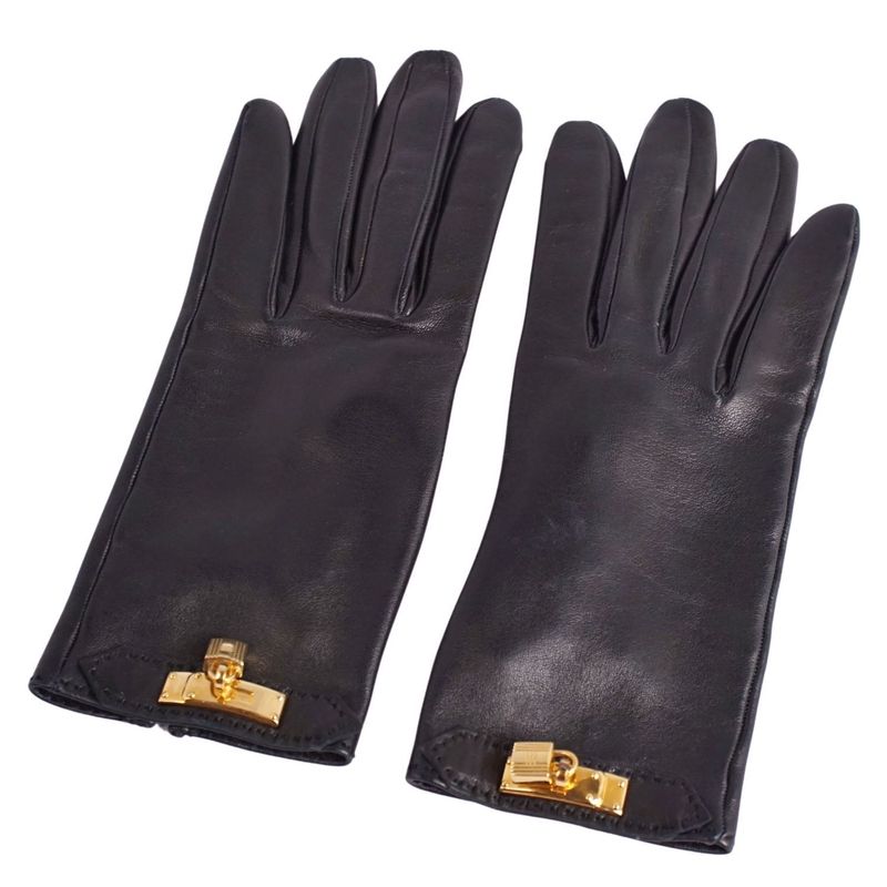 Hermes Gloves Kelly Hardware Cadena Padlock Lamb