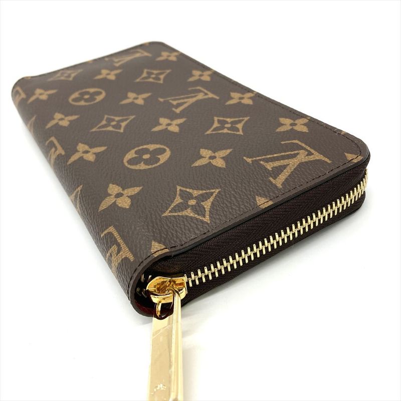 Louis Vuitton Zippy Wallet Long Wallet Monogram Canvas M41895 Fuchsia Gold