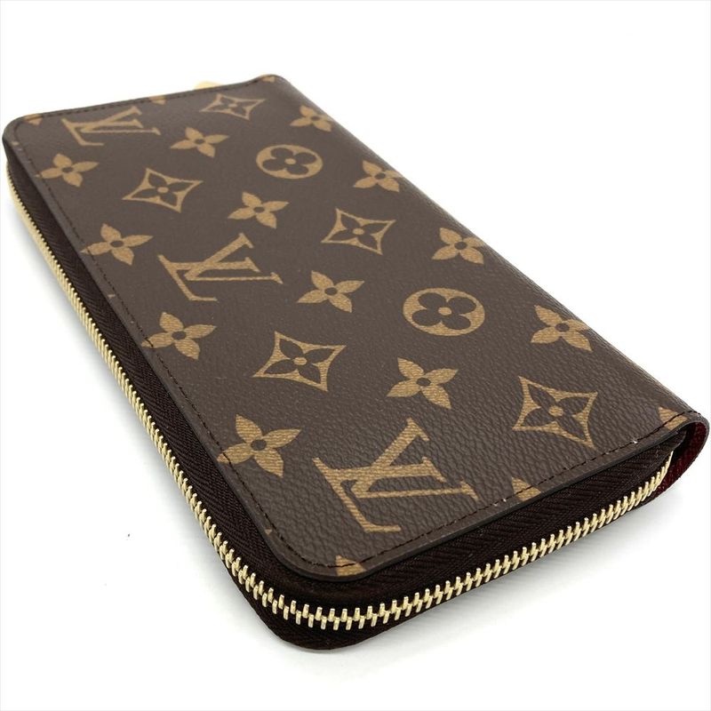 Louis Vuitton Zippy Wallet Long Wallet Monogram Canvas M41895 Fuchsia Gold