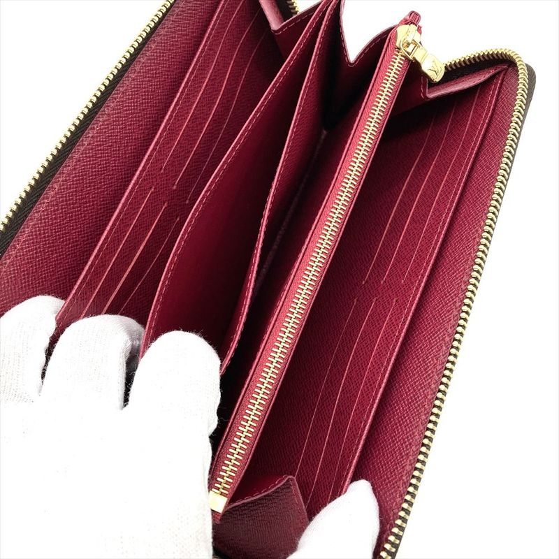 Louis Vuitton Zippy Wallet Long Wallet Monogram Canvas M41895 Fuchsia Gold