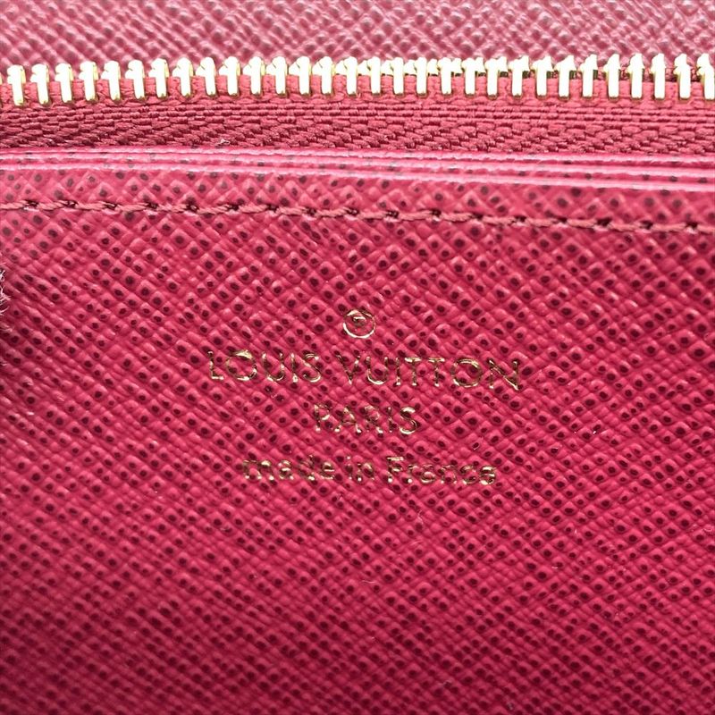 Louis Vuitton Zippy Wallet Long Wallet Monogram Canvas M41895 Fuchsia Gold