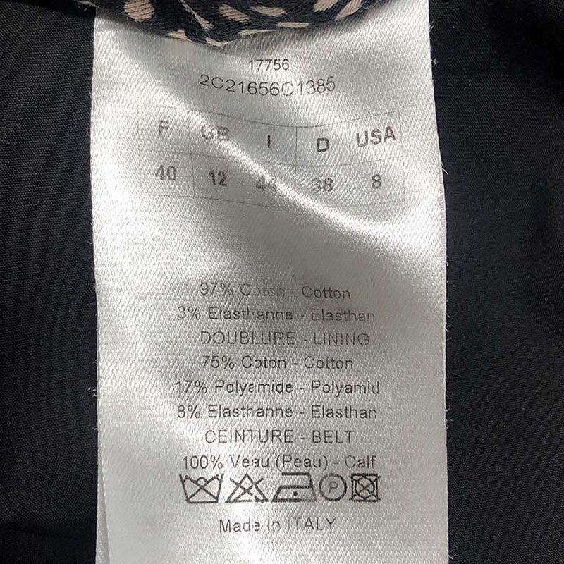 Christian Dior Sleeveless Dotted Dress 2c21656c1385 Black Ivory 40