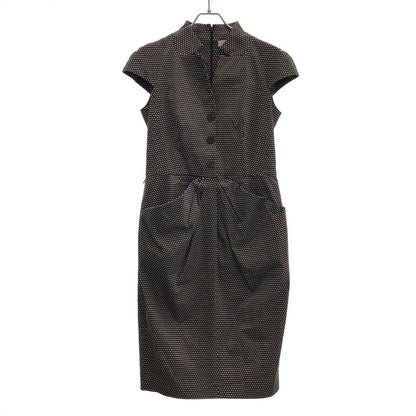 Christian Dior Sleeveless Dotted Dress 2c21656c1385 Black Ivory 40