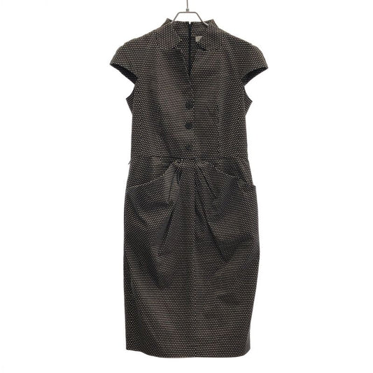 Christian Dior Sleeveless Dotted Dress 2c21656c1385 Black Ivory 40
