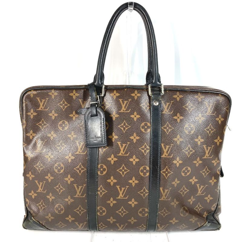 Louis Vuitton Business Bag Porte Documents Voyage PDV M40225 Monogram Macassar